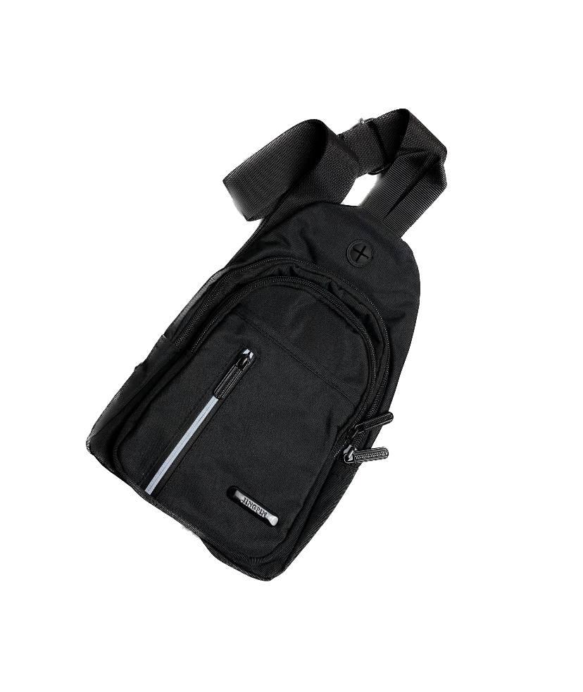 Сумка нагрудна чоловіча спортивна Street Vlax 16х5х31 см Black (nv01)