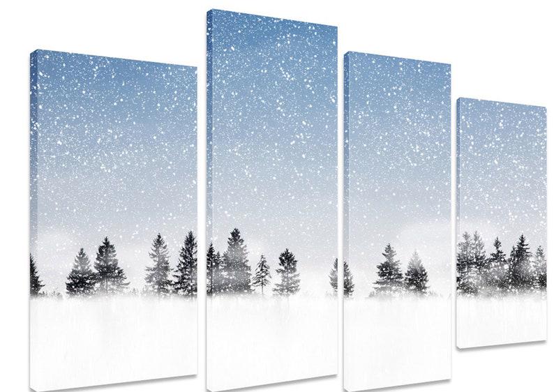 Модульная картина KIL Art Снежная даль на холсте из четырех частей 129x90 см (M4_L_492)