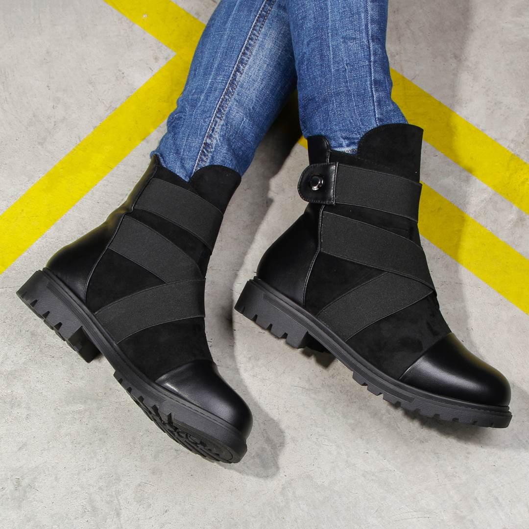 Ботинки женские зимние с полосками 325912 р. 36 22,5 см