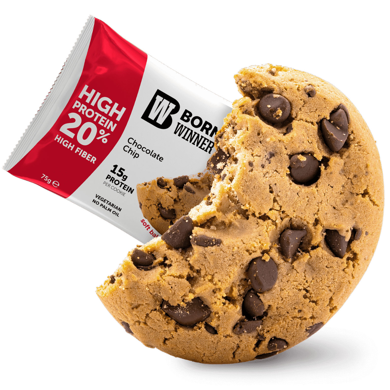 Печиво протеиновое Born Winner BOOST с шоколадной крошкой 75 г