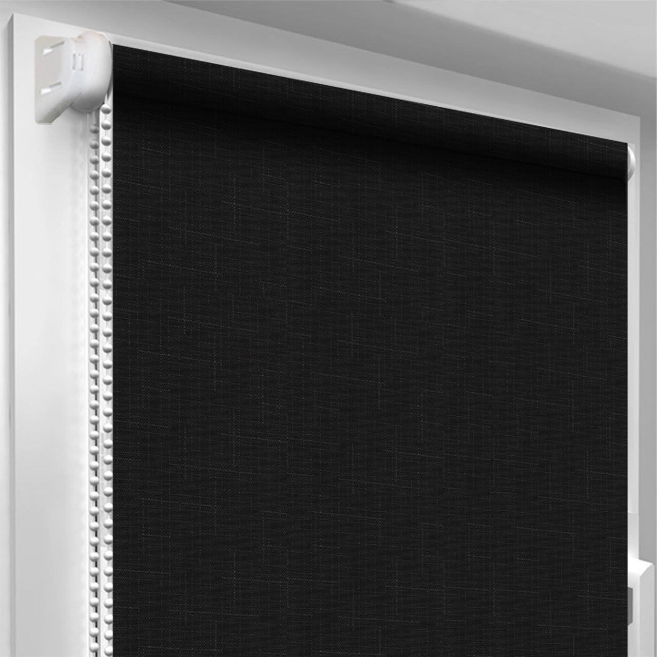 Рулонна штора DECO SHARM Льон 2136 475х1700 мм Чорний (1213392)