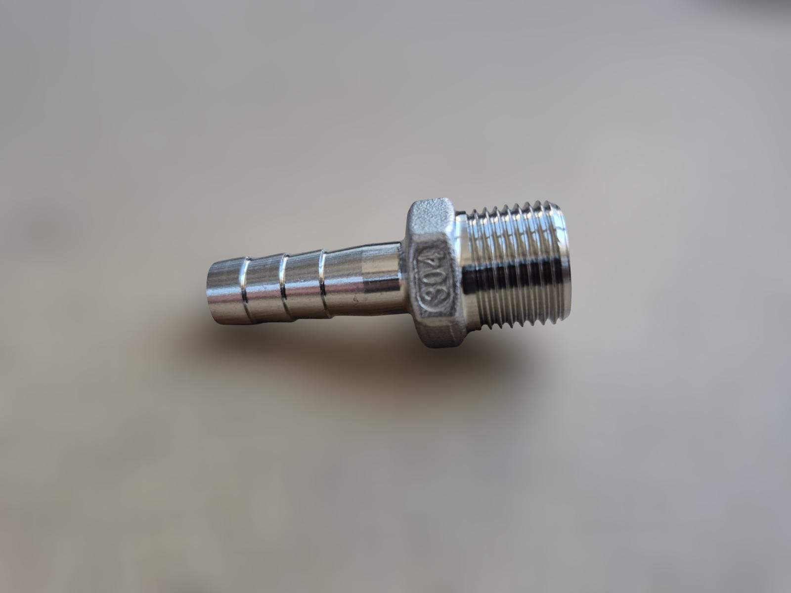 Штуцер шланговий різьбовий DN10 AISI304 BSPP Class-150 ялинка н/ж сталь 10 мм 3/8" (29203310) - фото 9