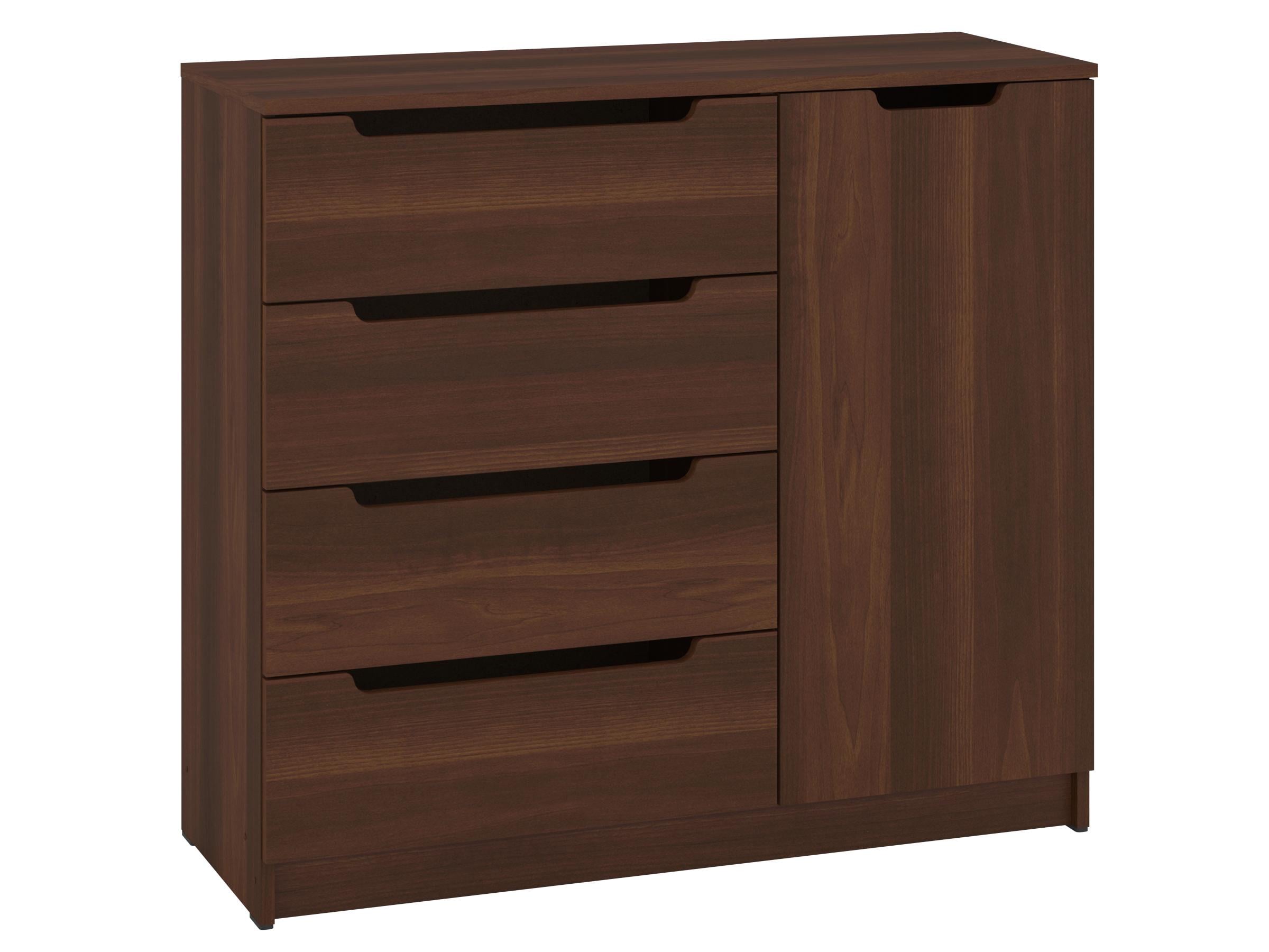 Комод с ящиками PEHOTIN ЭКО К-4+1 ДСП 100х38х90 см Орех (PN-100580) Комод с ящиками PEHOTIN ЭКО К-4+1 ДСП 100х38х90 см Орех (PN-100580)
