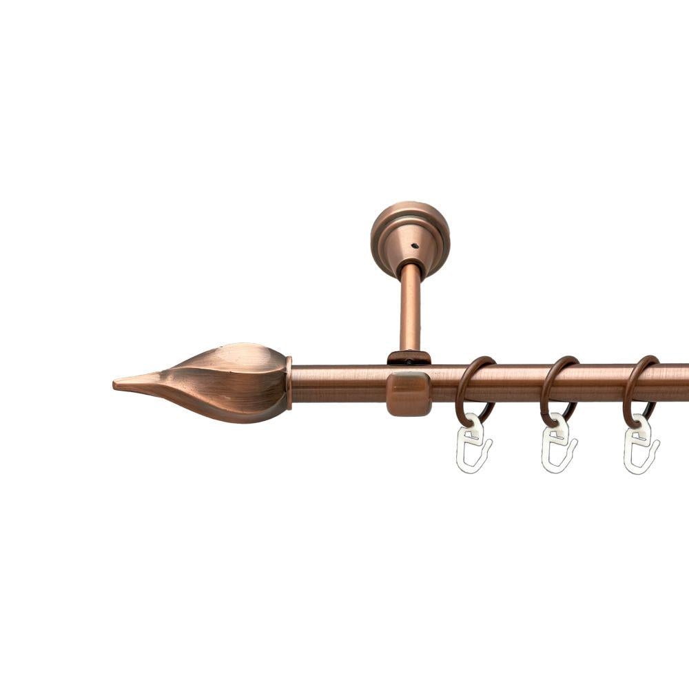 Карниз Orvit Твісто металевий однорядний відкритий гладка труба кільце металеве 16 мм 160 см Мідь (00-00019442)