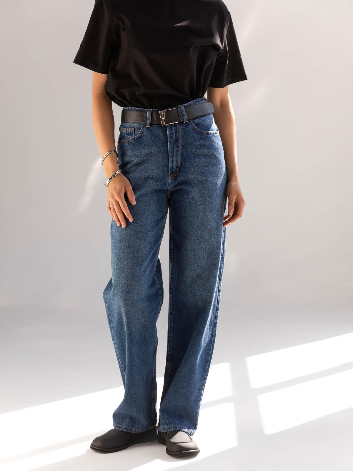 Джинси жіночі широкі FROMUS L Блакітний (9009-7) - фото 2 Джинси жіночі широкі FROMUS L Блакітний (9009-7) - фото 2