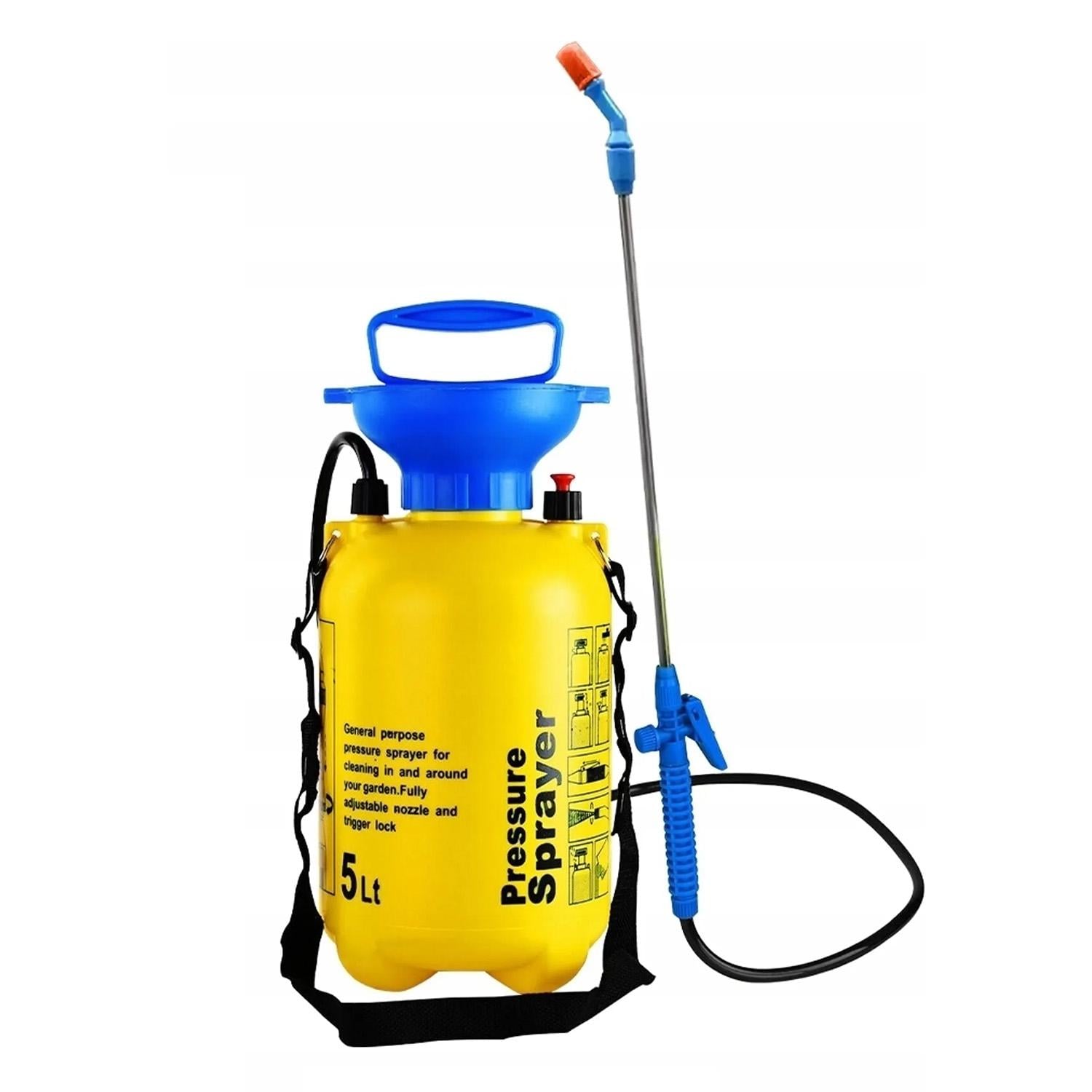 Опрыскиватель ручной помповый Sprayer с телескопической штангой из нержавеющей стали 5 л (87123)