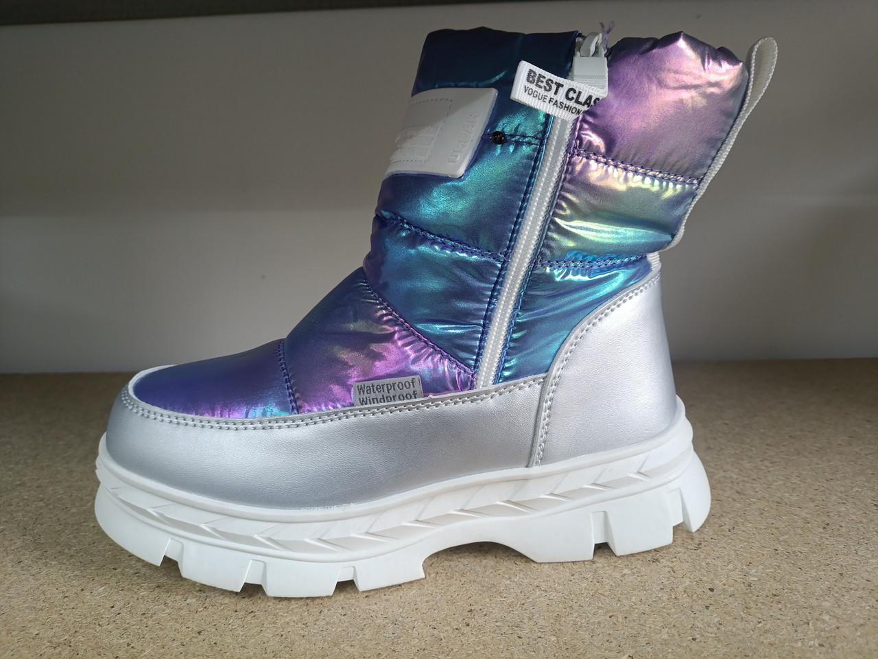 Дутики дитячі для дівчинки зимові р. 30 (1237)