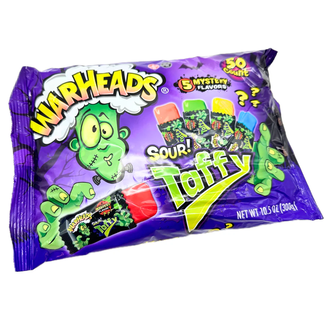 Цукерки кислі Halloween Warheads Sour Taffy Individually Wrapped Assorted Chewy Candies 50 шт. (1993408274)