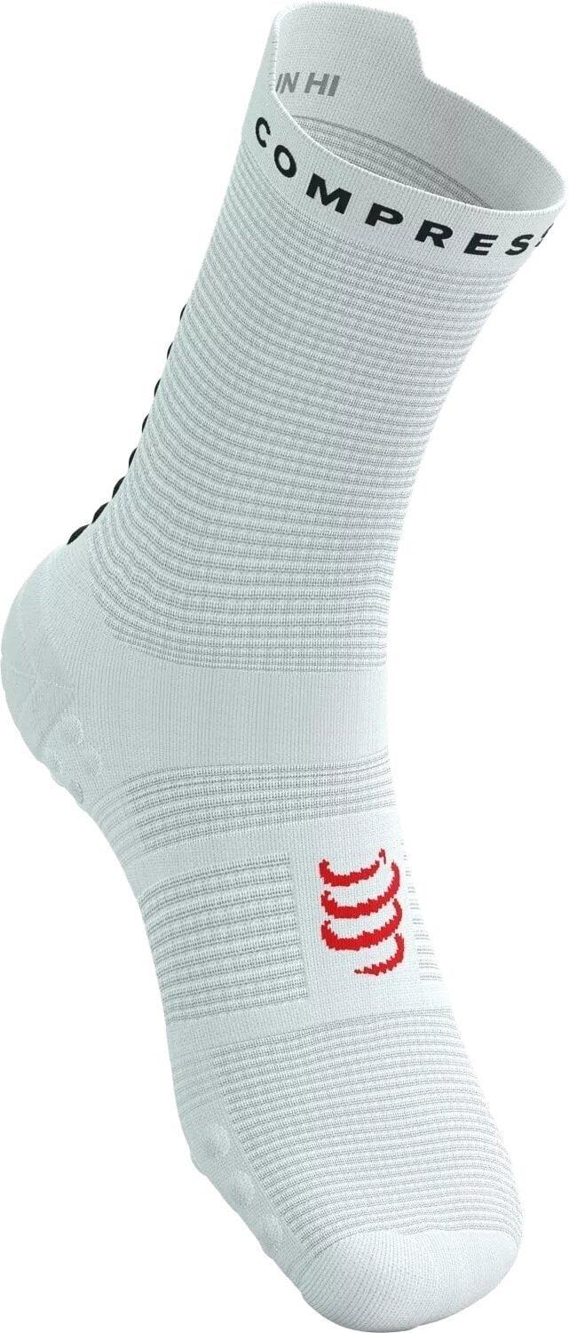 Шкарпетки Compressport Pro Racing Socks V4.0 Run High T2 White/Black - фото 2