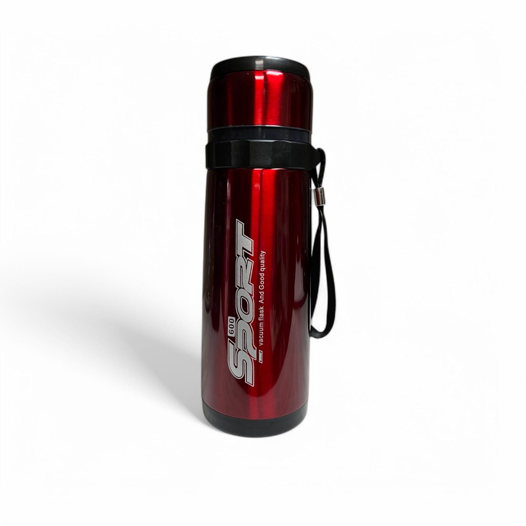 Термос спортивный UKC T68 с поилкой нержавеющая сталь 600 мл Red (Т_Т68Red)