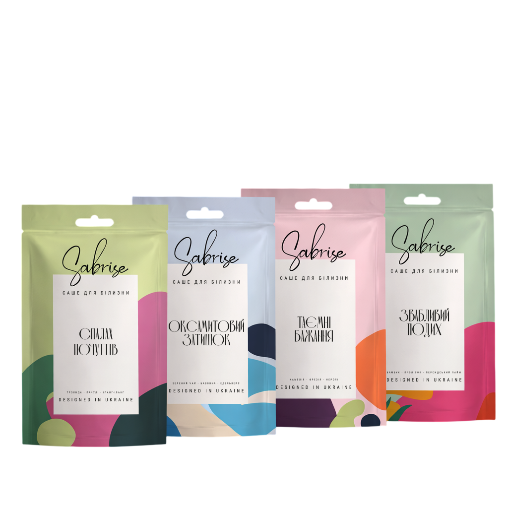 Саше ароматичне Звабливий подих/Оксамитовий затишок/Спалах почуттів/Таємні бажання 4х20 г сет 4 шт. (IRS_SET_6)