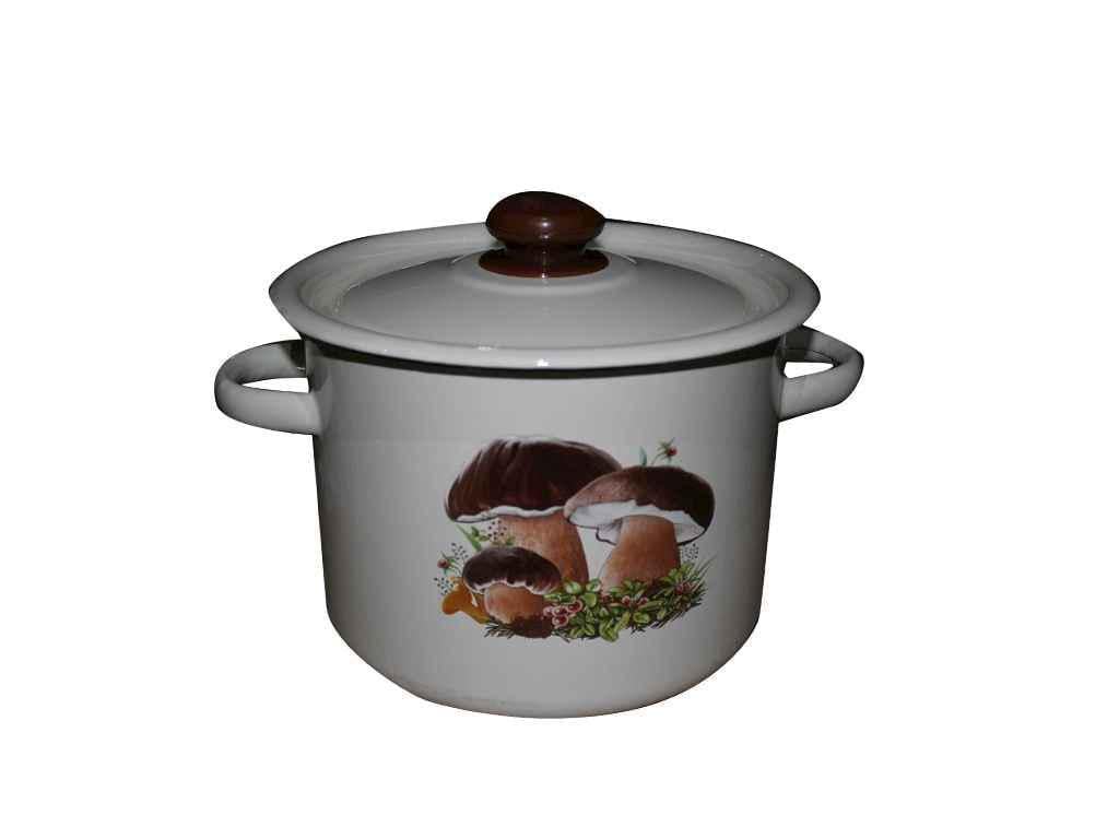 Кастрюля эмалированная Idilia Грибы 4,5 л (I1615)