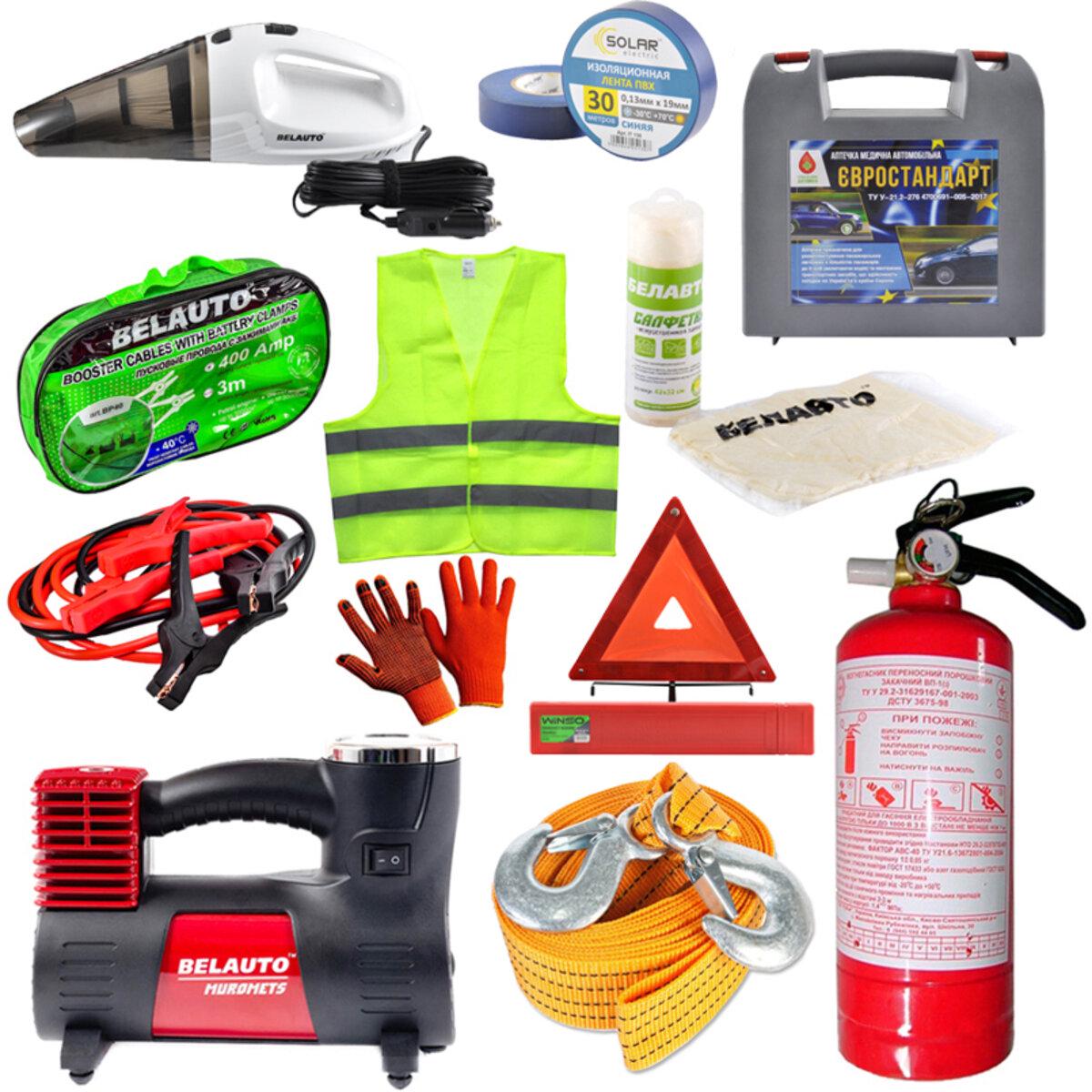 Набор автомобилиста Евролюкс с компрессором/пылесосом/аптечкой (na_27)