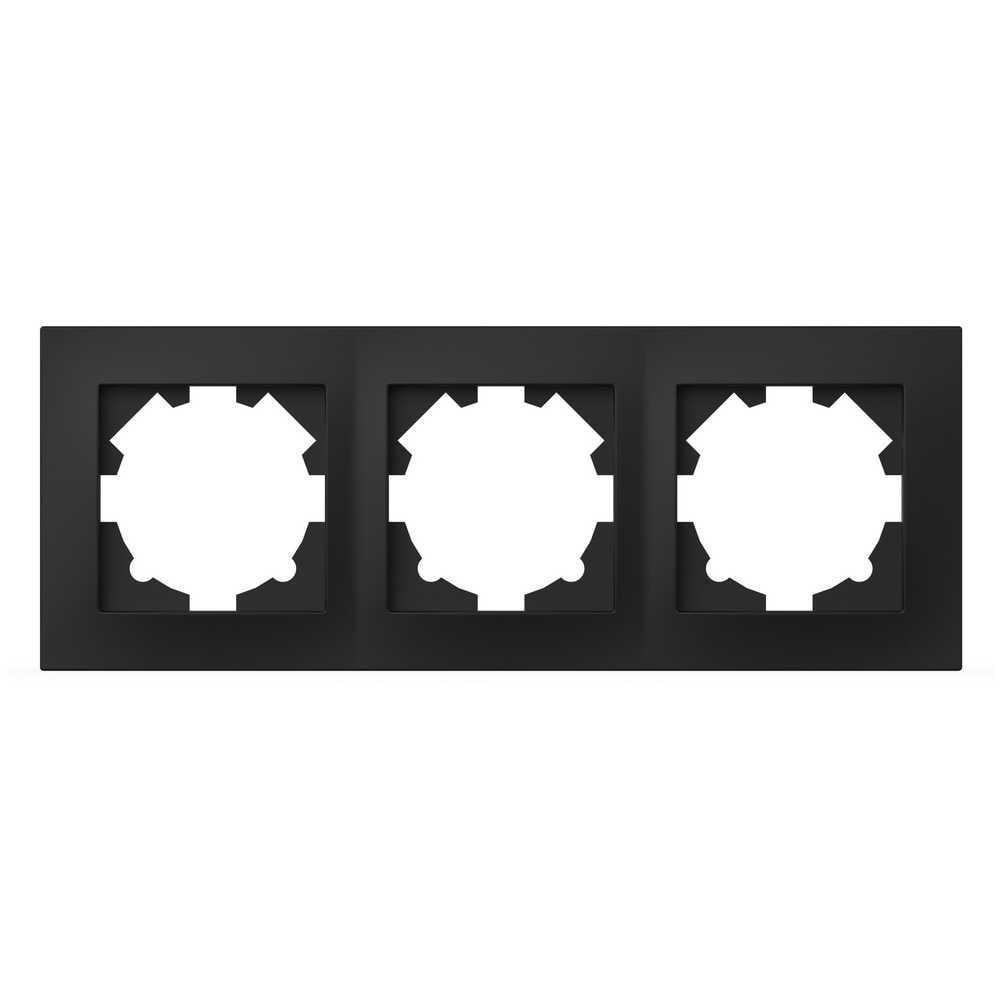 Рамка трехместная EL-BI VEGA Черный матовый (00000024658)