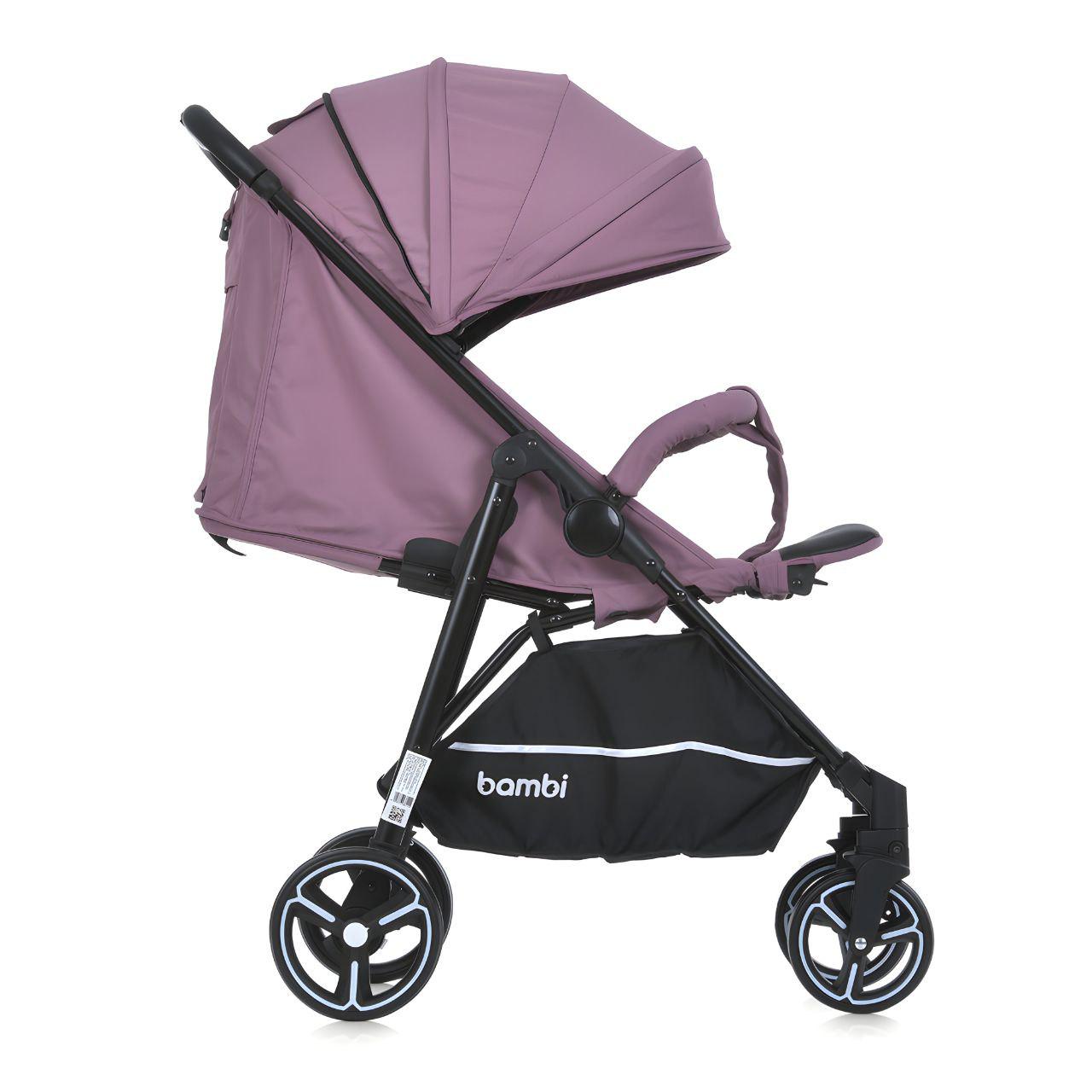 Коляска-книжка прогулянкова Bambi M 4249-2 максимальне навантаження до 25 кг Mauve Matt (24039602) - фото 3