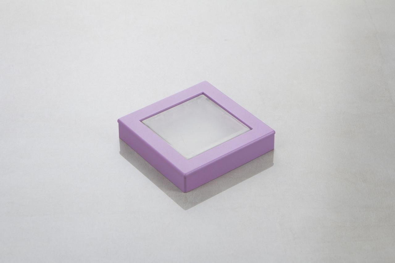 Мебельная ручка Poliplast РП-29 Фиолетовый матовый с прозрачной вставкой (16832)