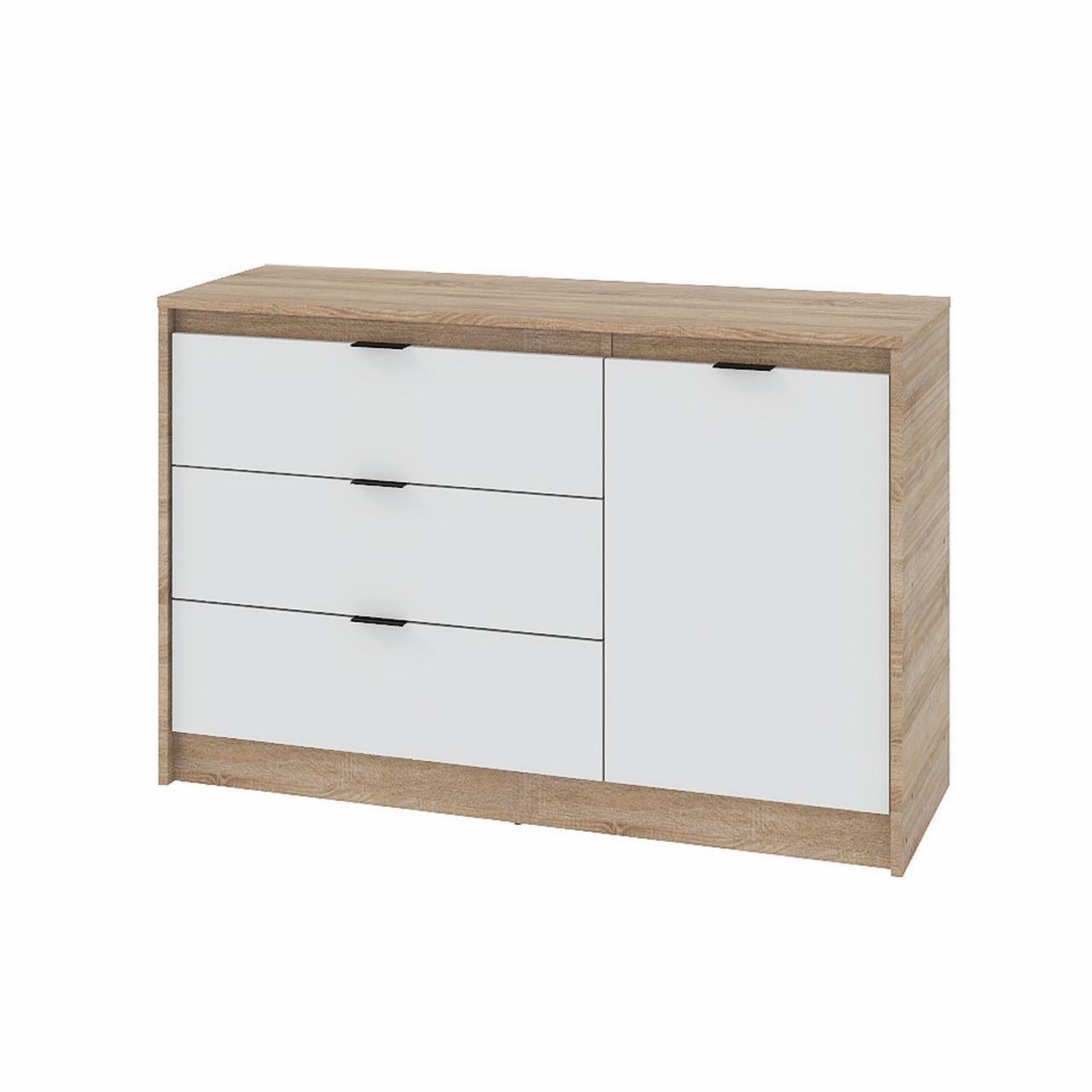 Комод Еверест Сіті-1150 1152х380х746 мм Дуб сонома/Білий (ЕВ20713.01)