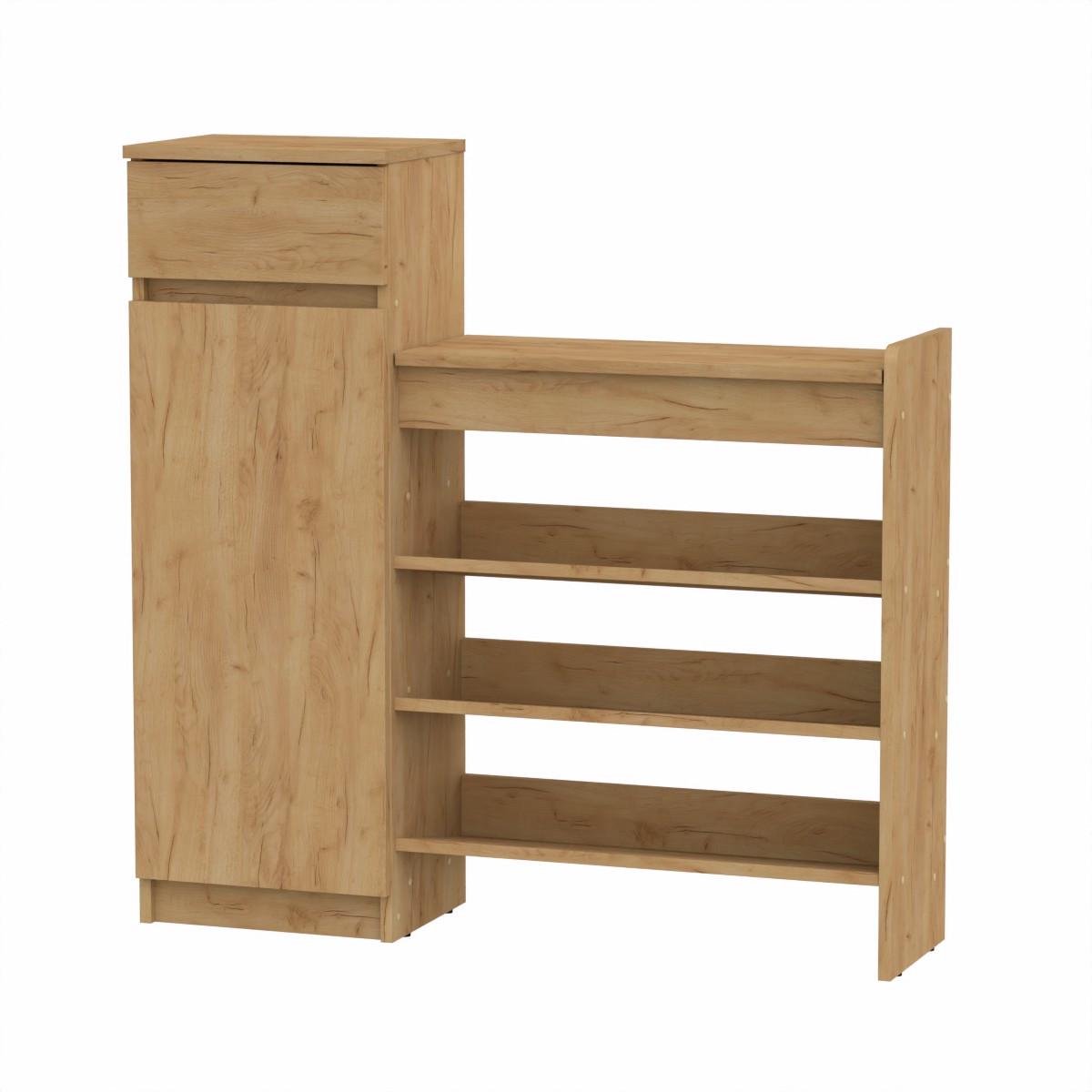 Тумба для взуття Компаніт ТО-16 100х28х100 см Дуб крафт золотий (25393280)