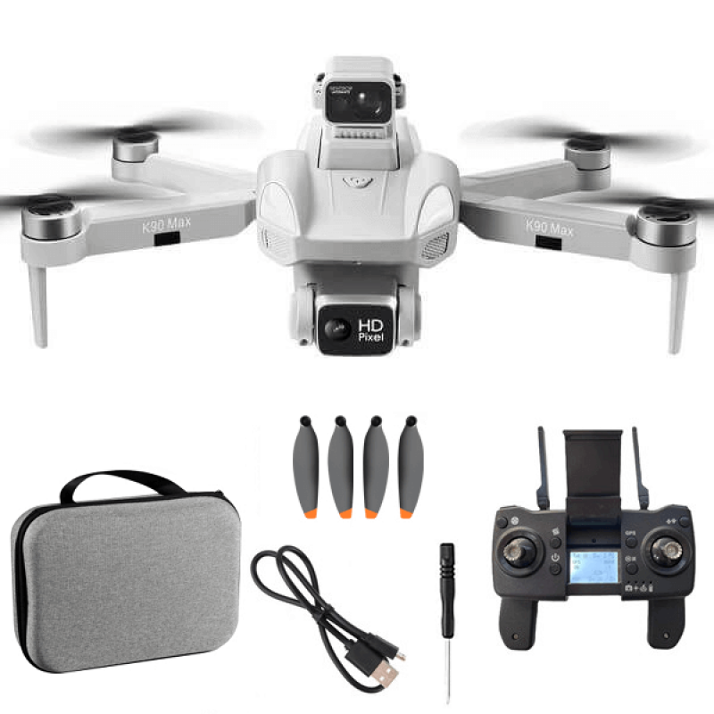 Квадрокоптер RC K90 MAX с 4K и HD камерами GPS БК Gray (d124)