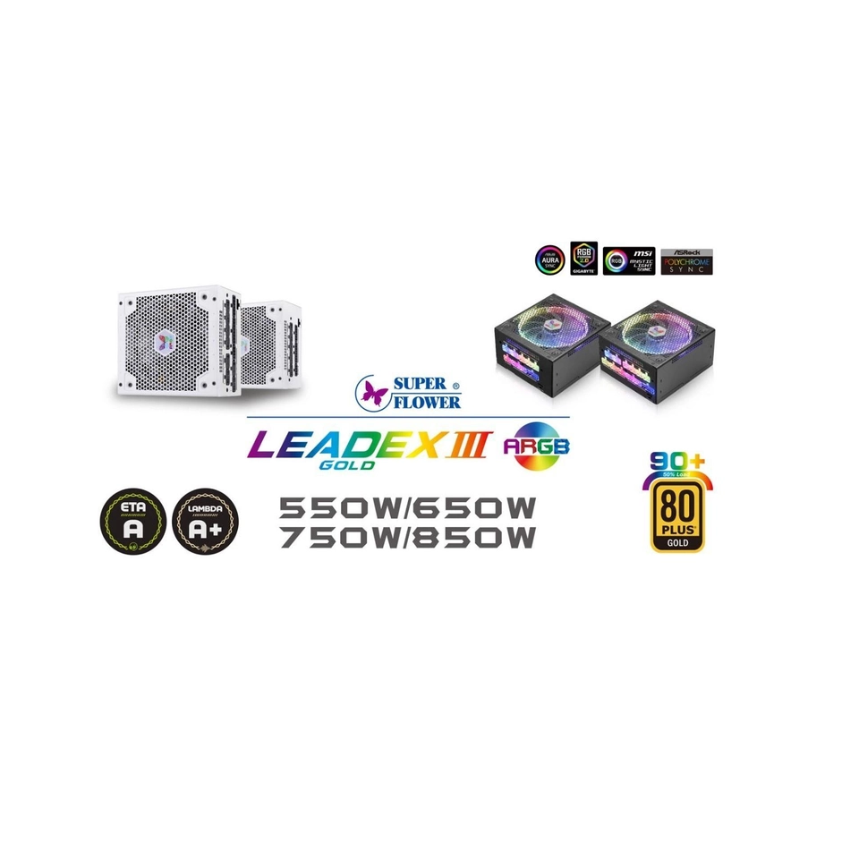 Блок живлення SuperFlower Leadex III Gold ARGB ECO Fanless & Silent Mode Full Modular 850 Вт Чорний (SF-850F14RG) - фото 6