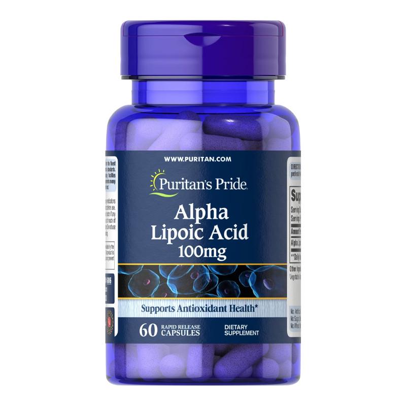 Кислота альфа-липоевая Puritan's Pride Alpha Lipoic Acid 100 mg 60 капс. (09099-01)