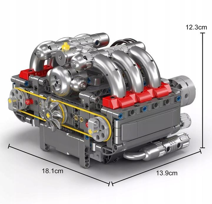 Конструктор Boxer Flat-6 Engine Porshe Mould King Двигатель моторизованный детский 609 дет. (10193) - фото 4 Конструктор Boxer Flat-6 Engine Porshe Mould King Двигатель моторизованный детский 609 дет. (10193) - фото 4