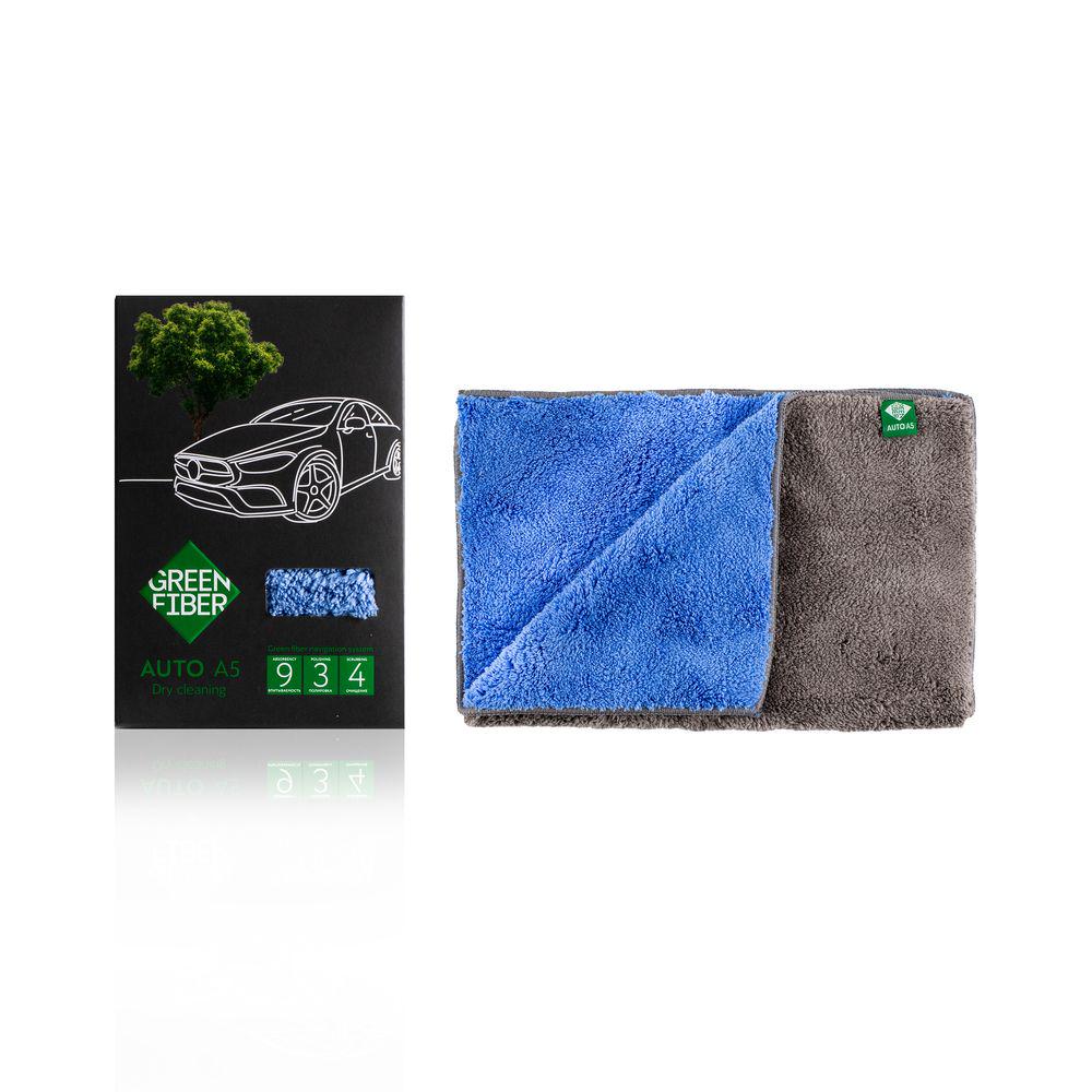 Автополотенце для сухой уборки GreenWay Green Fiber AUTO A5 Grey/Blue (08073) - фото 3