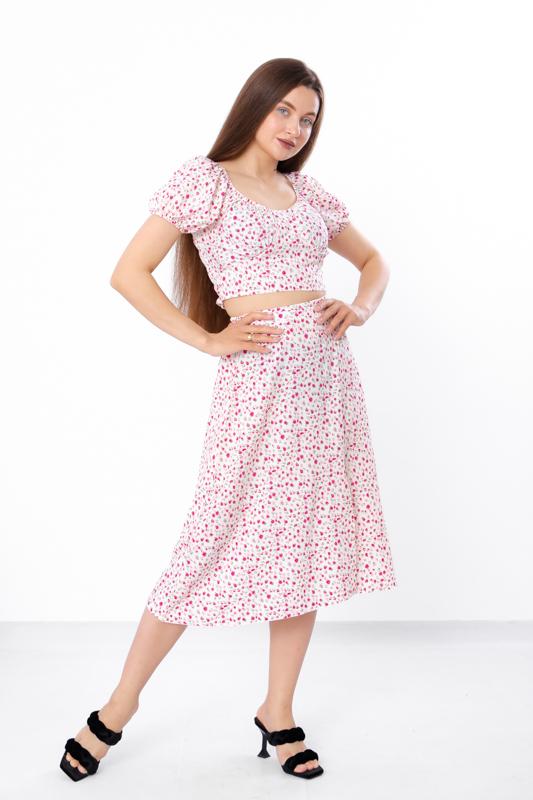 Комплект жіночий топ і спідниця Носи Своє р. 42/44 Молочний (11763)