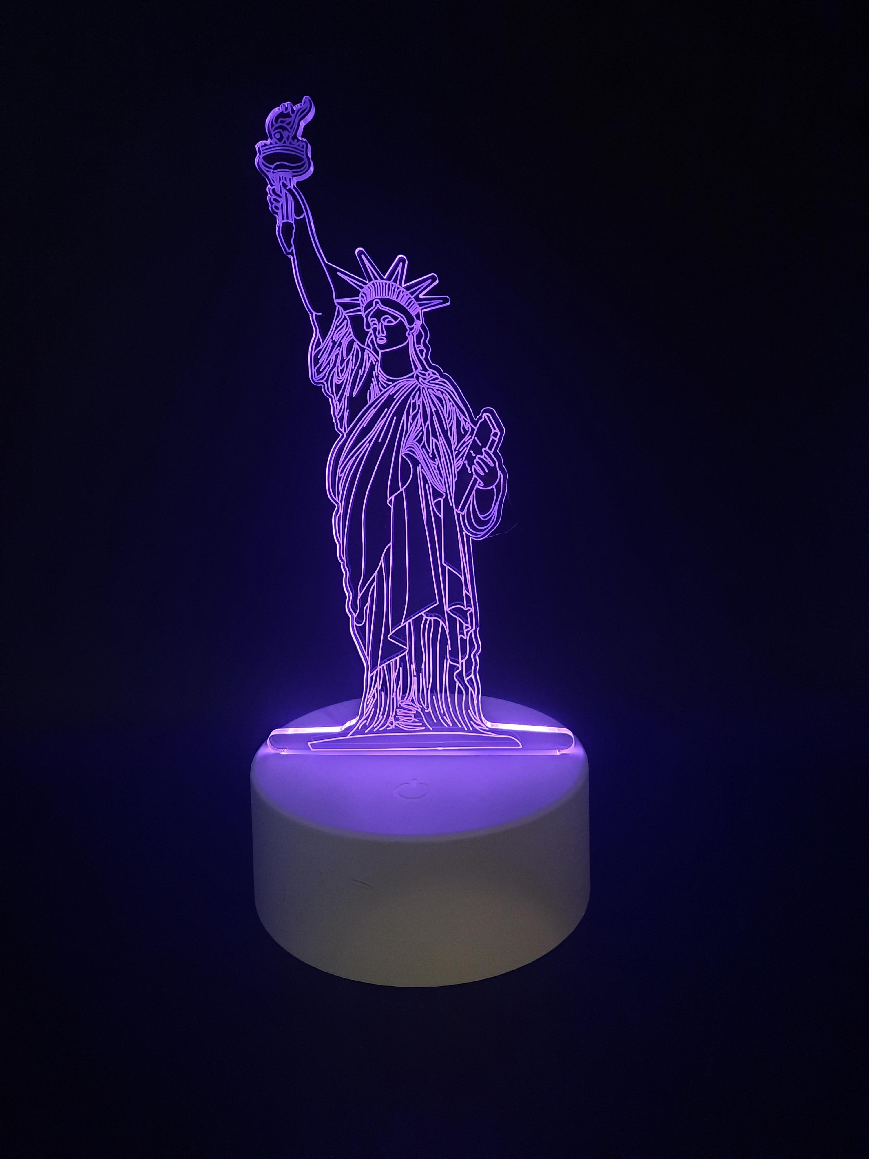 Ночник LED 3D Статуя Свободы 16 цветов - фото 6