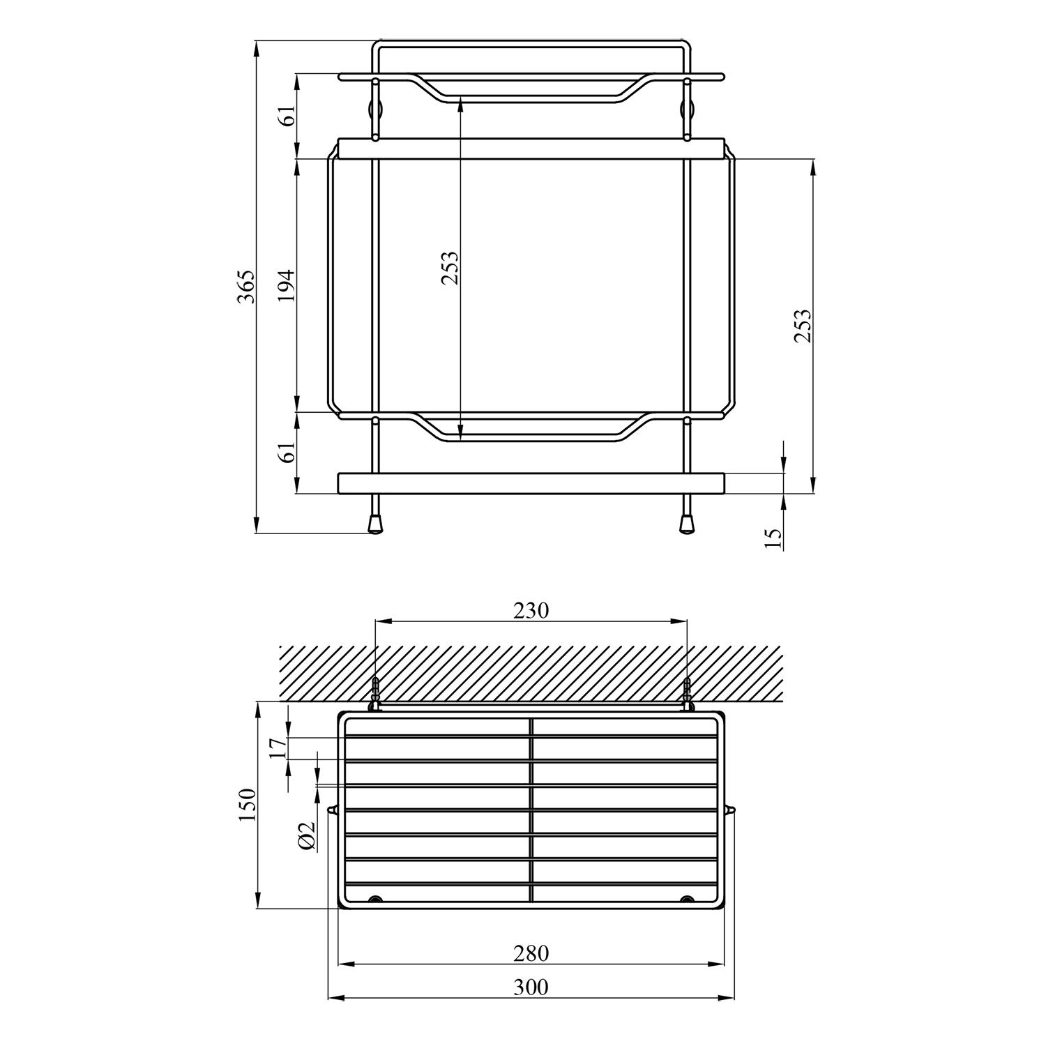 Полиця для ванної кімнати Kroner KRM Rizze-ACC330-2 - фото 4