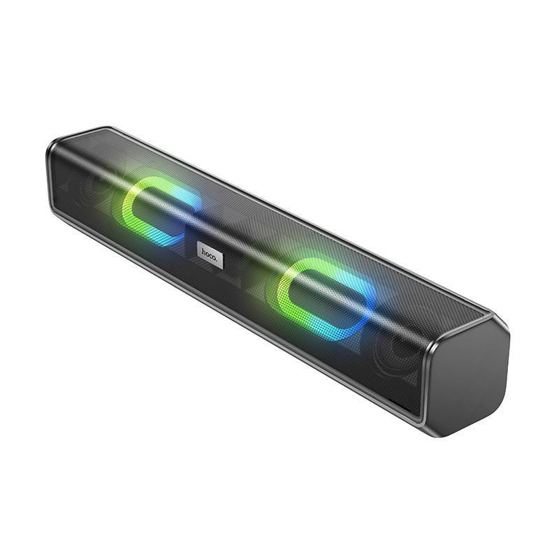 Колонка портативная Hoco Dazzling BS49 BT5.1 Bluetooth USB/AUX/TF/FM metal Gray (574217)