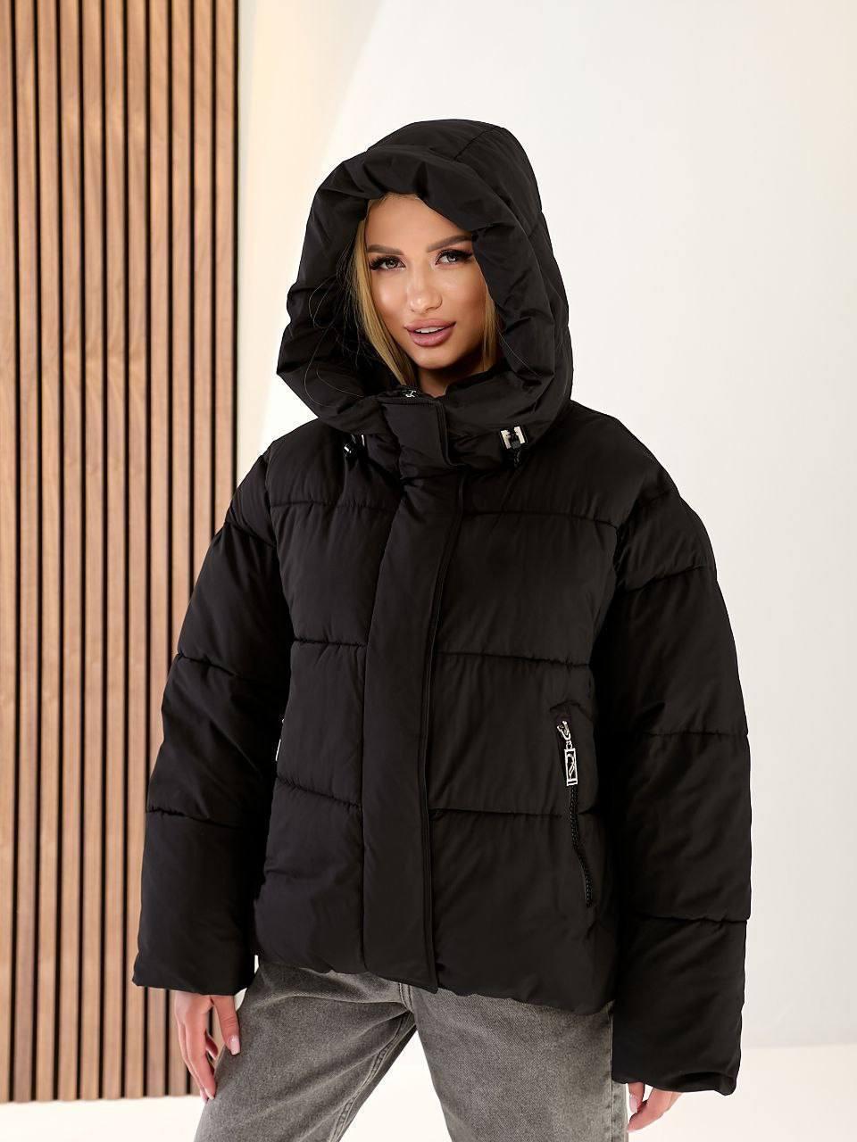 Куртка женская зимняя до -30°С XL-XXL Черный (OV-8157BL-XL-XLL) - фото 3 Куртка женская зимняя до -30°С XL-XXL Черный (OV-8157BL-XL-XLL) - фото 3