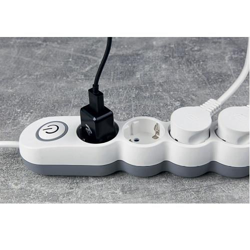 Сетевой удлинитель 2E 2E-U03VES3M Plus с выключателем 3 м White (583476) - фото 5 Сетевой удлинитель 2E 2E-U03VES3M Plus с выключателем 3 м White (583476) - фото 5