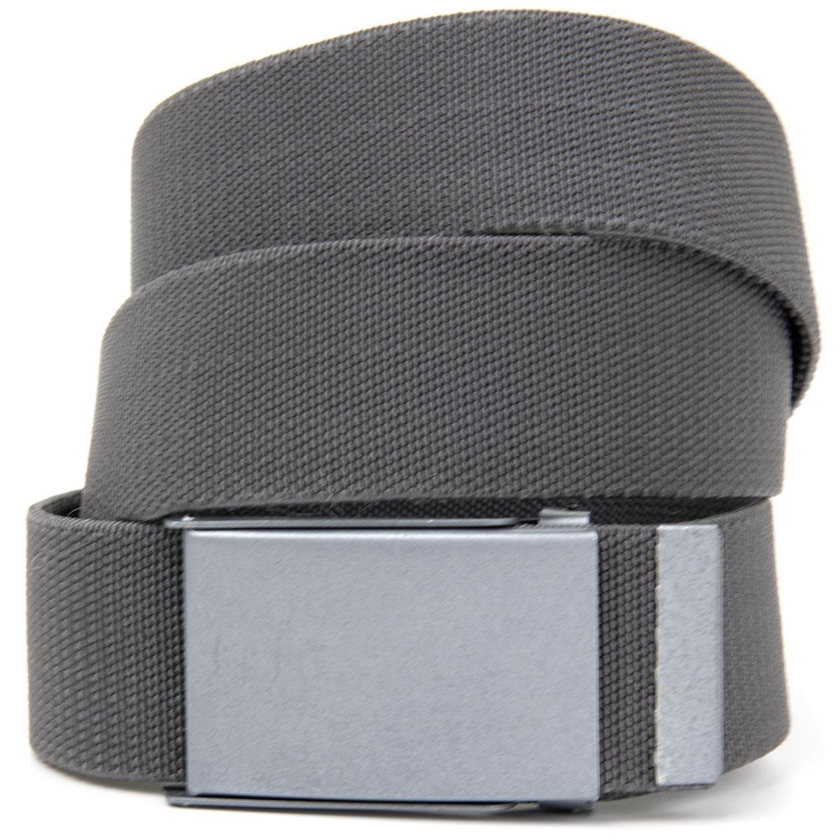 Текстильный ремень Vintage Belt 20534 с черной пряжкой Серый