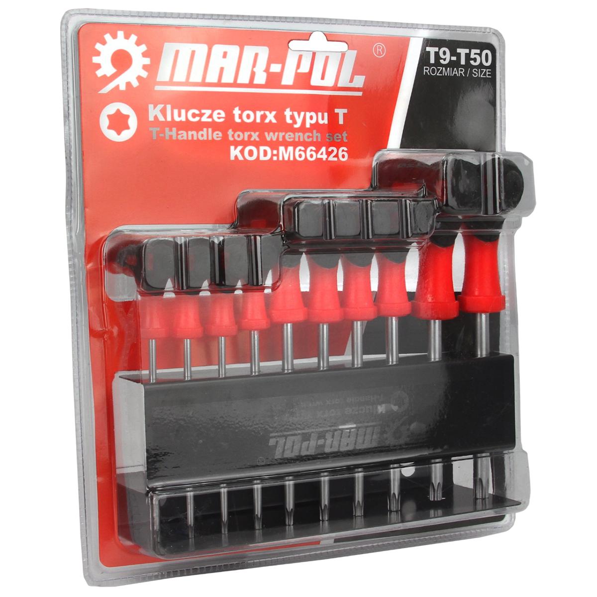 Набор ключей Mar-Pol M66426 Torx Т-типа T9-T50 (17858899)