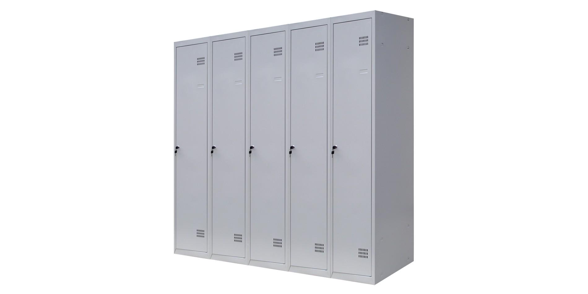 Шкаф для одежды ШОМ 5/200 металлический 180х200х50 Серый