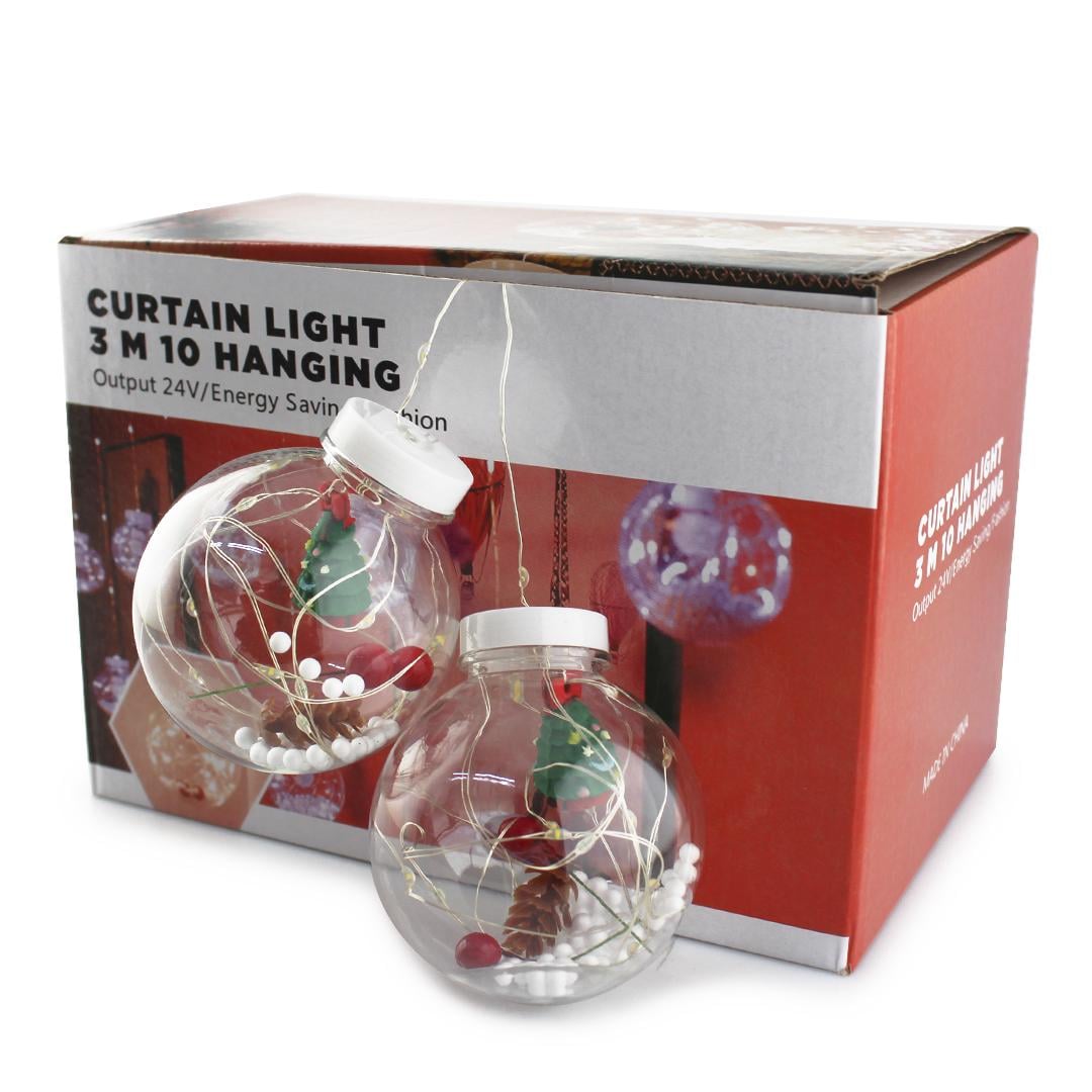 Гірлянда Xmas WW-1 Copper curtain ball lamp 7258 Ялинка 10 кульок Білий теплий (607738) Гірлянда Xmas WW-1 Copper curtain ball lamp 7258 Ялинка 10 кульок Білий теплий (607738)