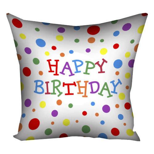 Подушка с принтом Happy birthday 50x50 см (5P_18M002)