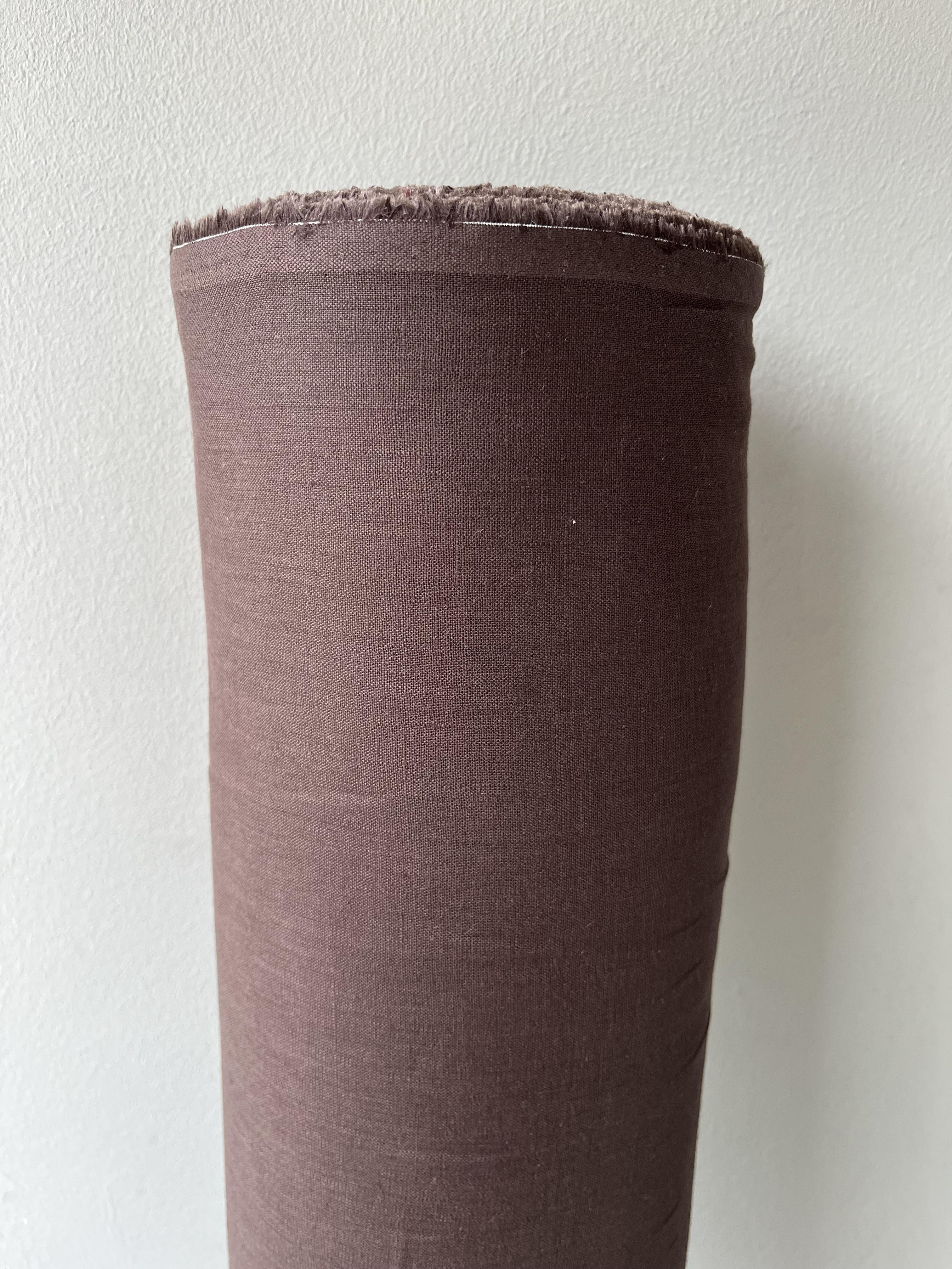 Ткань рубашечно-платевая льняная натуральная Linen Plus 148 см 1547 Коричневый - фото 2