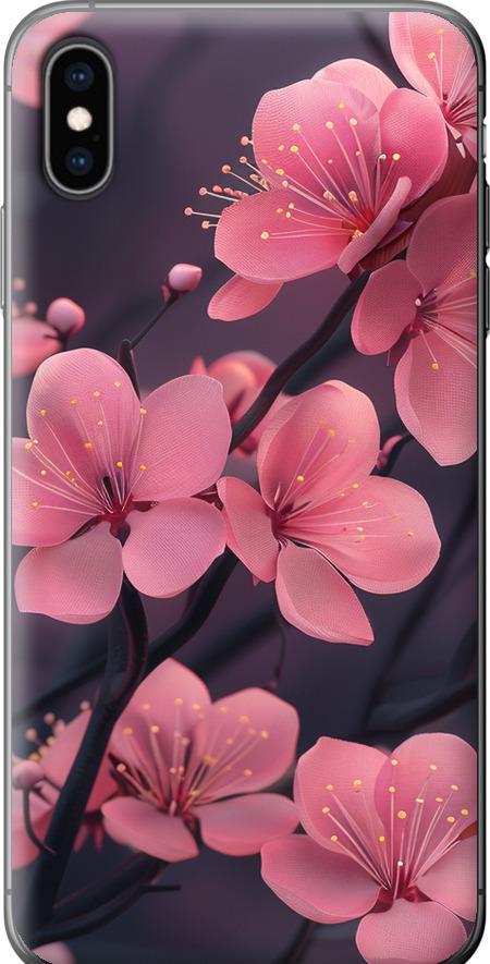 Чехол на iPhone XS Max Пурпурная сакура (6075u-1557-42517)