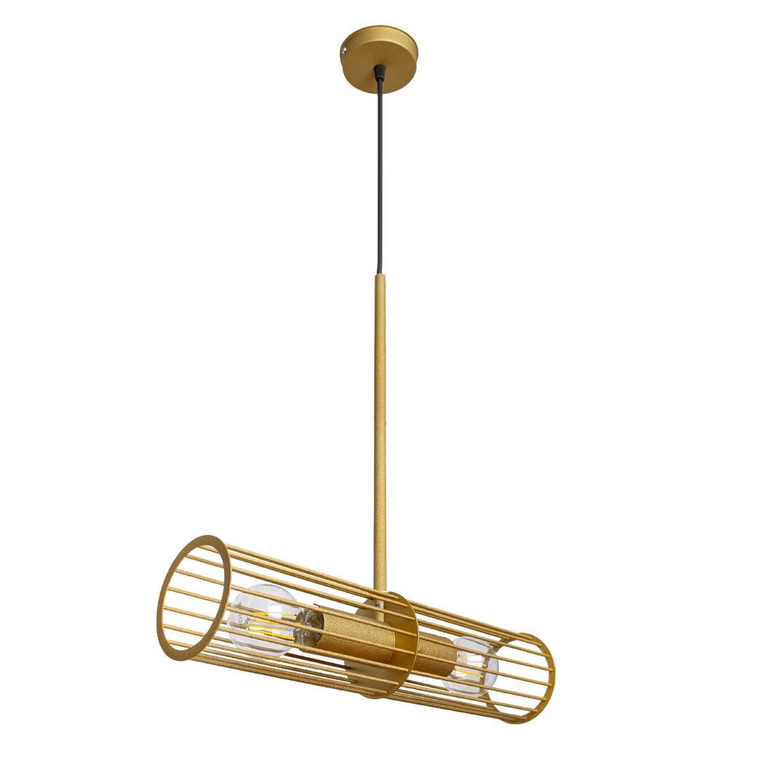 Светильник подвесной MSK ELECTRIC Malta в лофт стиле под две лампы Е27 Золотой (MR 1041 GD) - фото 4 Светильник подвесной MSK ELECTRIC Malta в лофт стиле под две лампы Е27 Золотой (MR 1041 GD) - фото 4