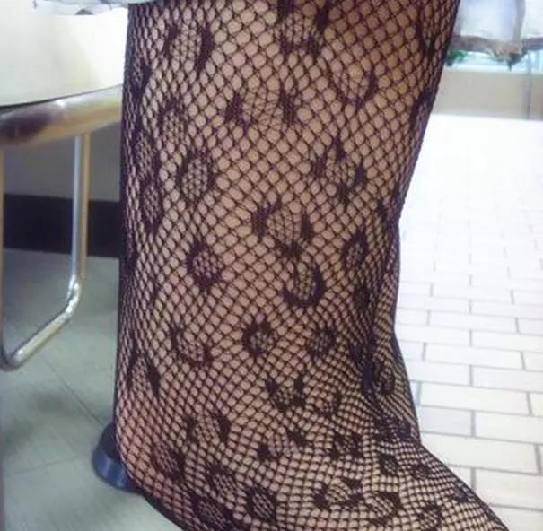 Колготки в сетку леопардовые женские One size Черный (56311) - фото 2