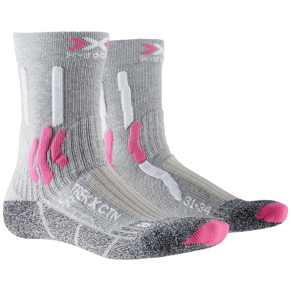 Дитячі шкарпетки X-SOCKS Trek X CTN XS-TS15S19J-G739 p. 35/38 Light Grey Melange/Raspberry