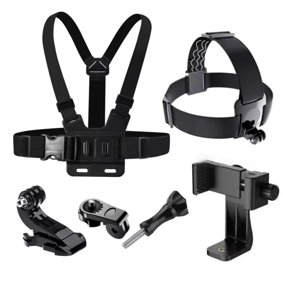 Набір аксесуарів для телефона й екшн-камери GoPro/SJCAM/Eken/Xiaomi кріплення на голову на груди 6в1 (2824922840) Набір аксесуарів для телефона й екшн-камери GoPro/SJCAM/Eken/Xiaomi кріплення на голову на груди 6в1 (2824922840)