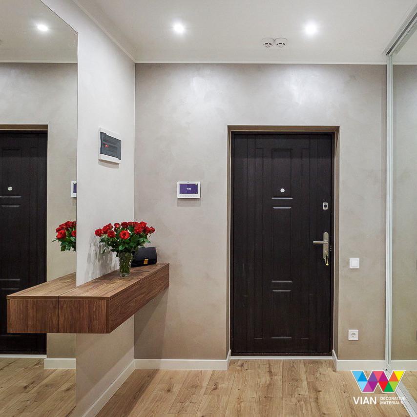 Декоративная фактурная штукатурка с перламутром Vian Велюр матовый 1 кг - фото 10