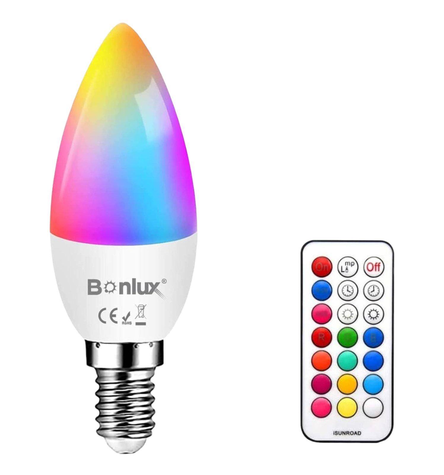 Лампа світлодіодна C35 E14 12 Bonlux E14 RGB Color 3W