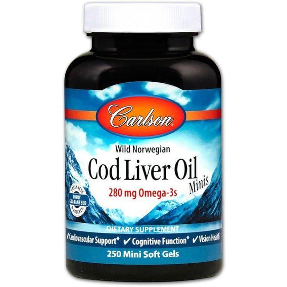 Жир из печени трески Carlson Labs Cod Liver Oil Minis 250 Mini Soft Gels