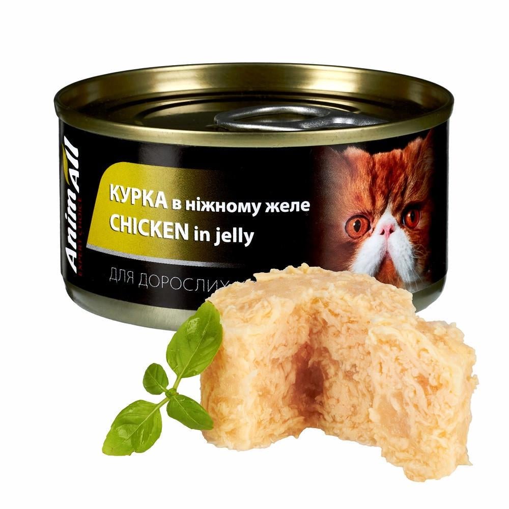 Корм влажный для кошек AnimAll курица в нежном желе 85 г (2998381577)