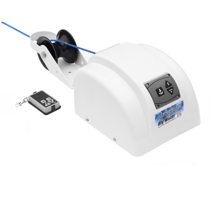 Якірна лебідка електрична в човен Autotrac Big Water 45 з вільним скиданням та пультом дистанційного керуванням для солоної води - фото 2