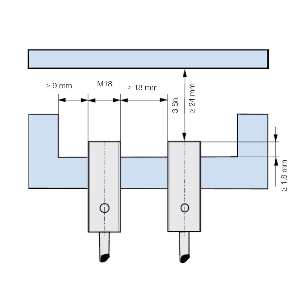 Индуктивный датчик M.D. Micro Detectors S.p.A. M18 Sn=8 мм NO/PNP с кабелем 2 м (AK1/AP-3A) - фото 5